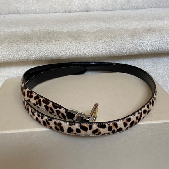 Ralph Lauren Leopard Print Belt with Silver Buckle - Picture 4 of 9